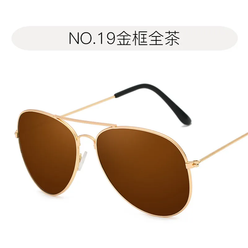 Gold frame Brown Hindfield ladies sunglasses Men women Goggle UV400 Europe and America fashion Accessories Trends neutral Beach Sun Glasses - Цвет линз: Gold frame Brown