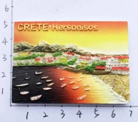 greece grete hersonissos sunset seascape tourism souvenir magnet fridge magnets refrigerator magnet home decor gift