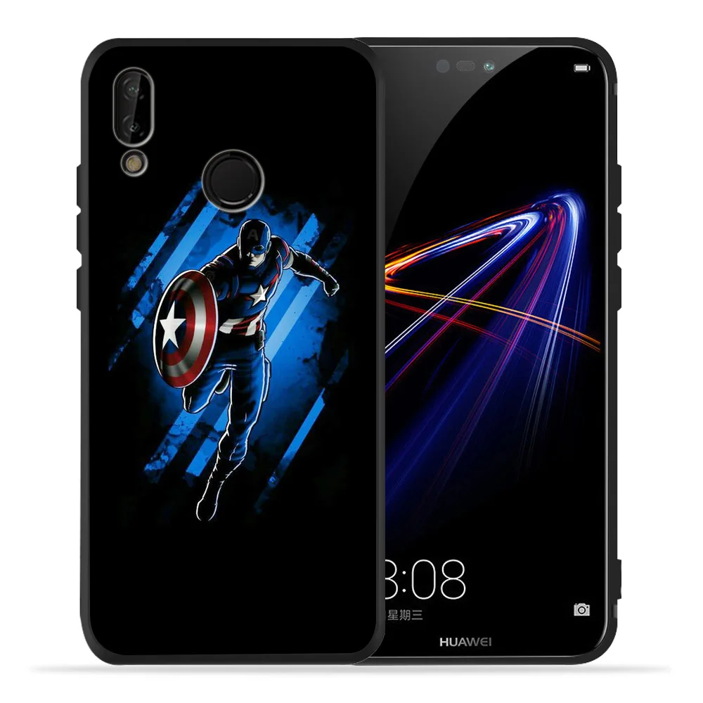 Для funda Huawei P20 lite чехол Мстители: Endgame черные ТПУ чехлы для P8 2017 Coque Etui P30 Pro Psmart