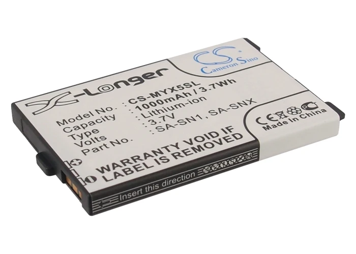 Cameron Sino Аккумулятор 1000 мАч 188973731 251165224 SA SNX для Sagem MYX3 MY X3 MYX3D MYX5 X5|Аккумуляторы