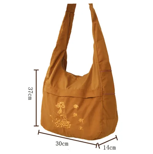 Буддистский монах посылка Lohan Холщовая Сумка через плечо полумесяц|bag bag|bag shoulder