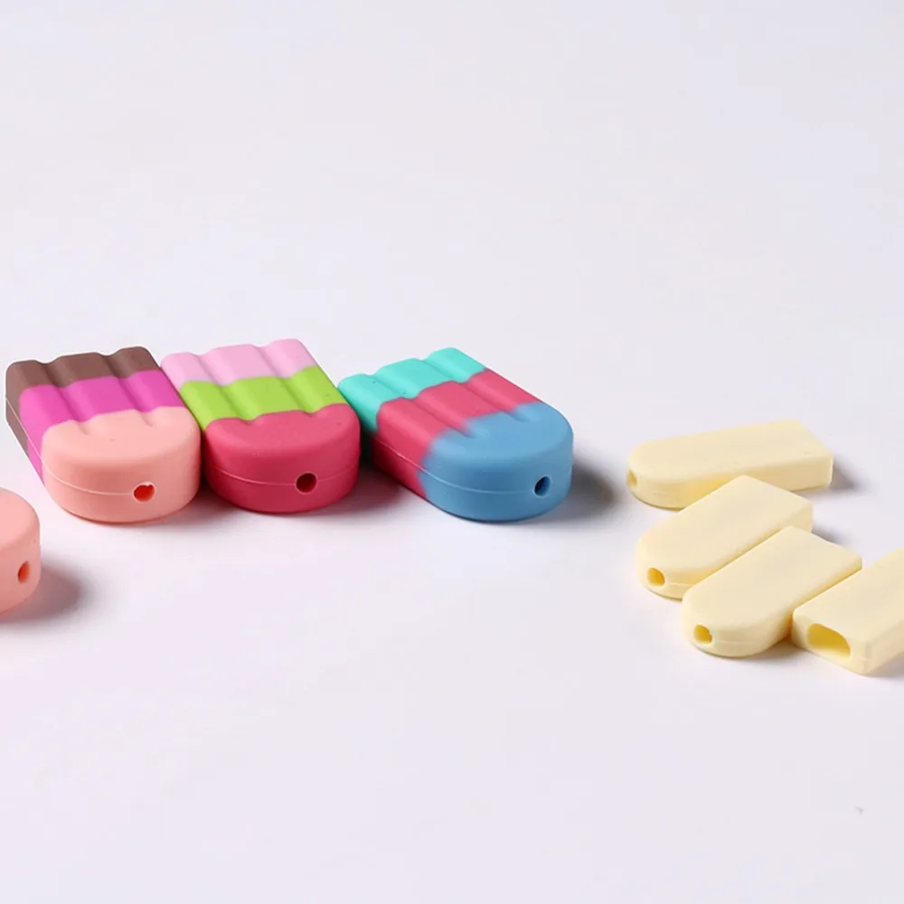 Buyincoins симпатичный силиконовый usb-кабель для зарядного устройства Защитная крышка в форме мороженого для iPhone 7/8/x#292681