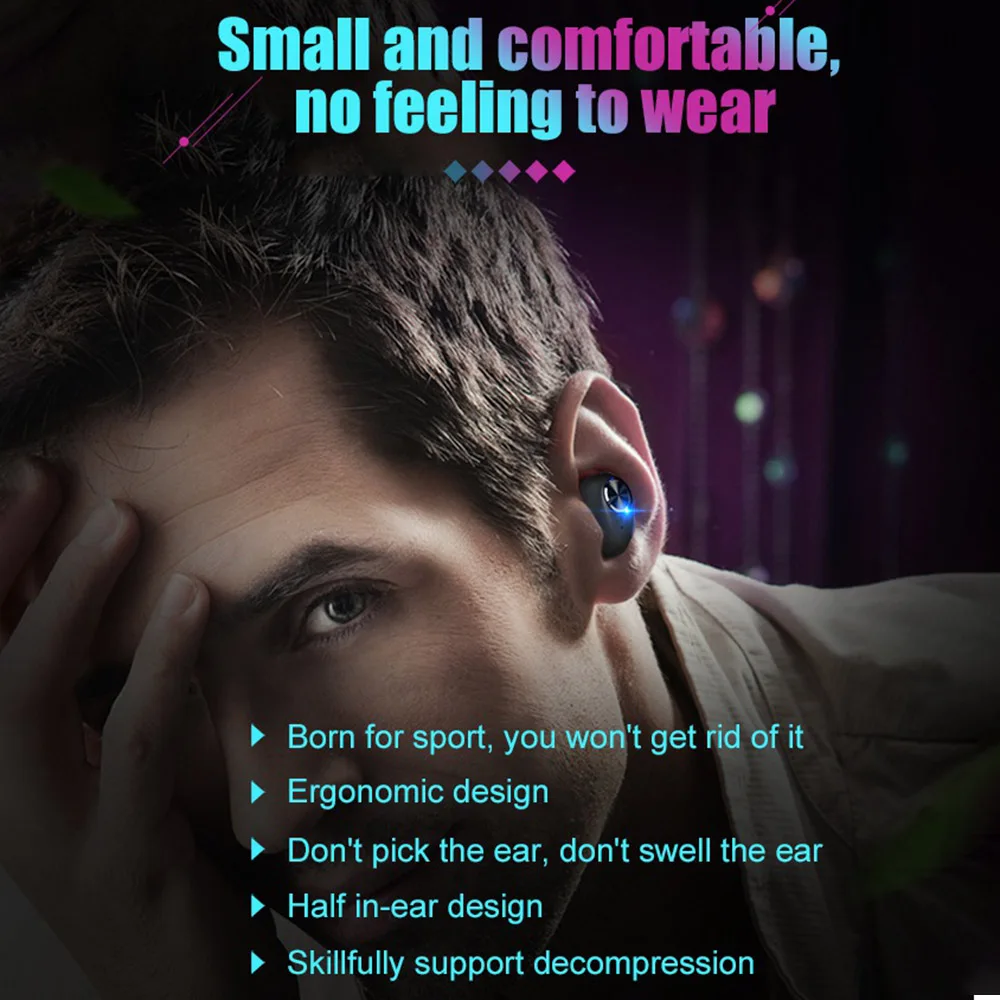 Мини беспроводные наушники Bluetooth 5,0 гарнитура с шумоподавлением наушники TWS стерео наушники с микрофоном Зарядка коробка бас-наушники