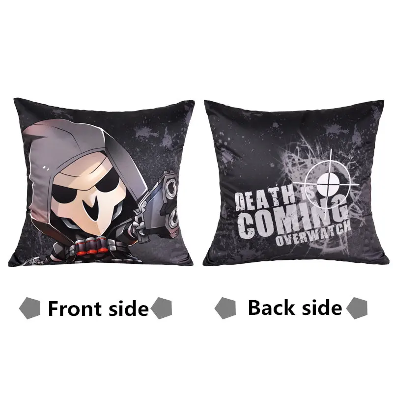 Amellor 40*40 см, новинка, подушка для наездника, OW Dva Mercy Mei Reaper Genji Hanzo Tracer, аниме Solf, автомобильные наволочки, подарки