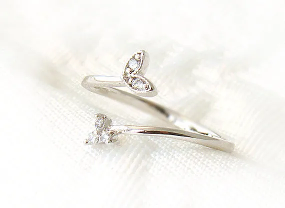 Newest Listing Leaf Sprout Ring Adjustable Knuckle Wrap | Украшения и аксессуары