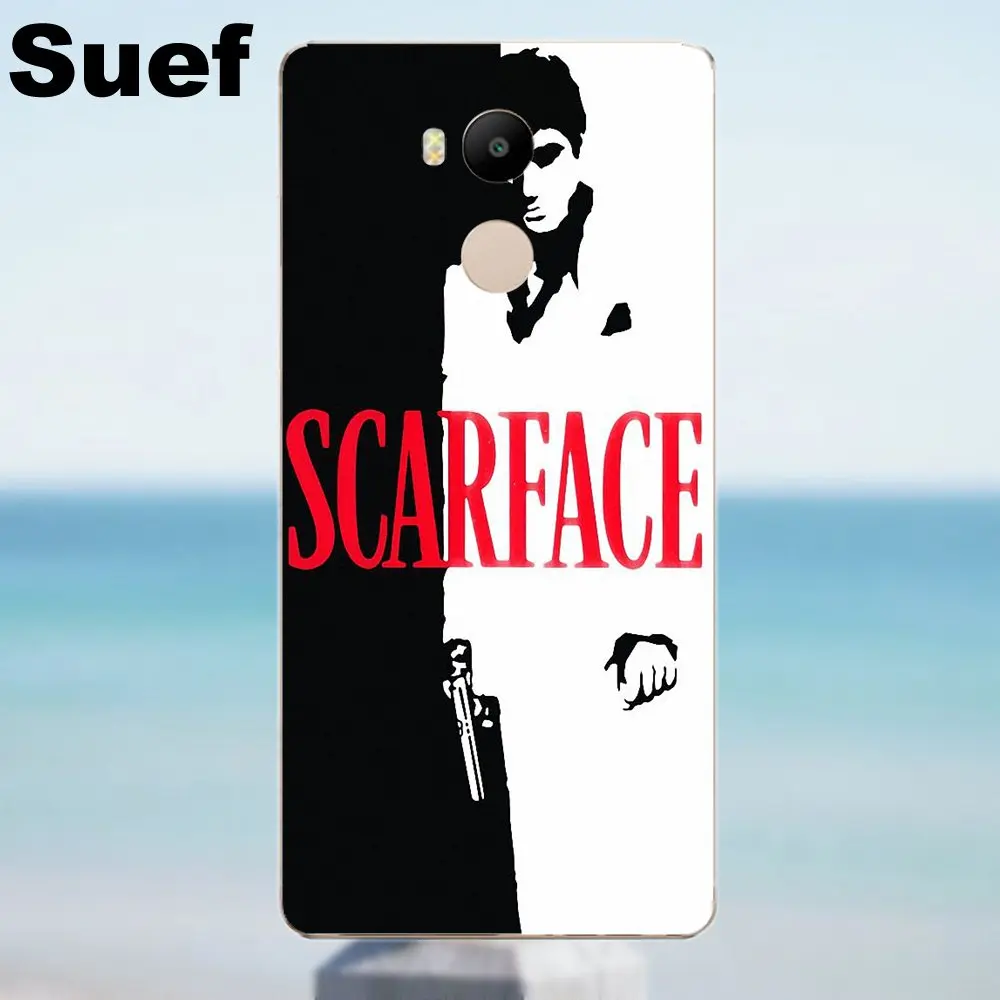 Suef Scarface Al Pacino мягкий дизайн под заказ для Xiaomi Redmi 4 3 3S Pro Mi3 Mi4 Mi4i Mi4C Mi5 Mi5S Mi Max Note 2 |