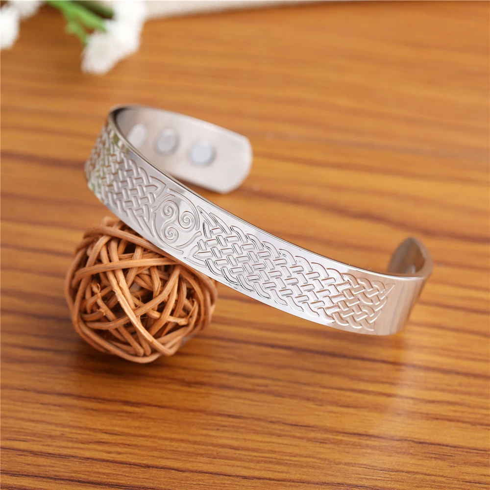 Dowapara Triskele Triskelion символы языческие ирландские украшения браслеты из нержавеющей