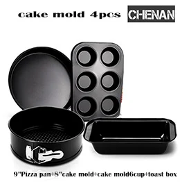 7 шт./компл. металлической пряжкой антипригарным торта квадратные в форме сердца