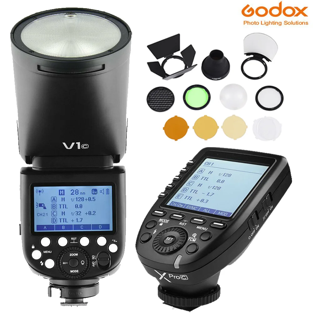 Вспышка Godox V1 Flash V1C V1N V1S V1F V1O TTL 1/8000s HSS|Фотовспышки| |