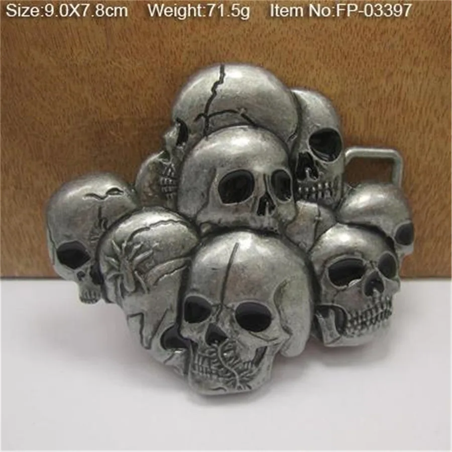 Для женщин Мужская одежда ковбой пряжки ремня Аксессуары Роскошные черепа hallowmas