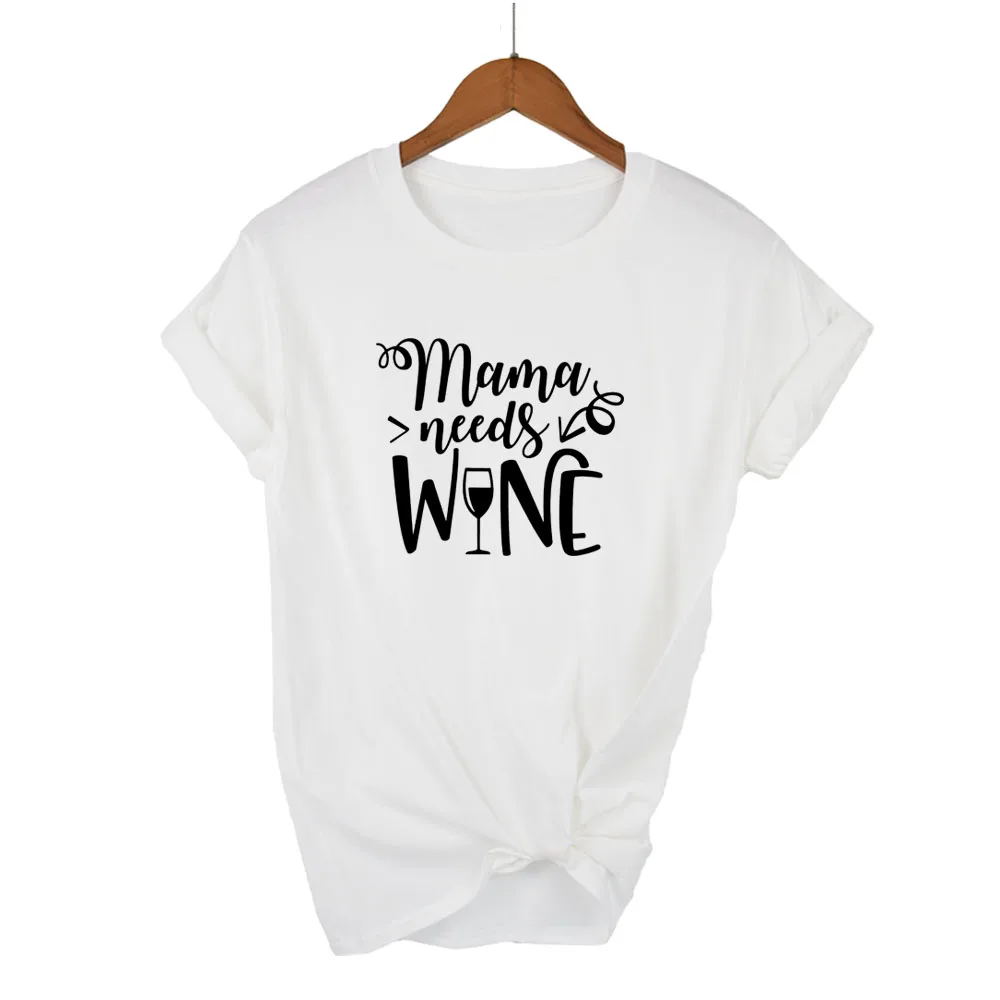 Mama needs wine футболка летняя новая модная женская футболка подарок для мамы футболки топы слоган забавная футболка