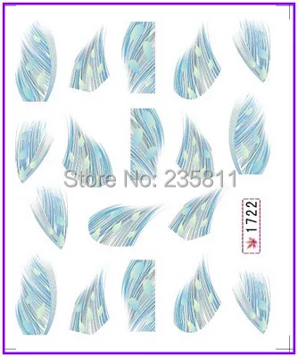 

1X Nail Art Water Transfers Stickers Nail Decals Stickers Water Decal Peacock Feather Plumage SY1722
