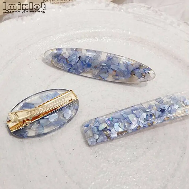 Japanese Style Women Girls Shell Hairpin Hair Clip Oval Waterdrop Shape Acetate Pins Hairgrips Accessories Barrette |