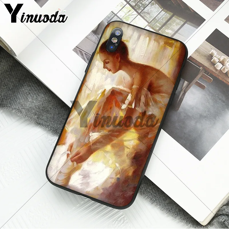 11pro MAX балетные балерины Картина маслом DIY окрашенные красивый чехол для телефона