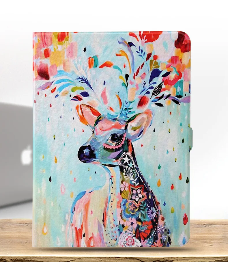 Чехол для нового iPad Pro 12,9 мультфильм живопись Мягкий ТПУ PU Флип Стенд чехол для Apple iPad Pro 12,9 '' чехол для планшета Funda+ ручка