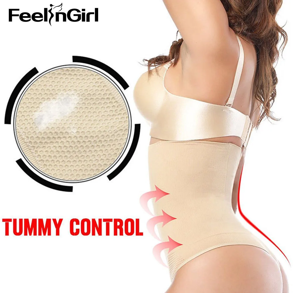 FeelinGirl трусы с высокой талией Body Shaper пластика Управление пояс-Трусики Краткое Нижнее белье индивидуальные мужские живота Пояс для похудения трусики-стринги