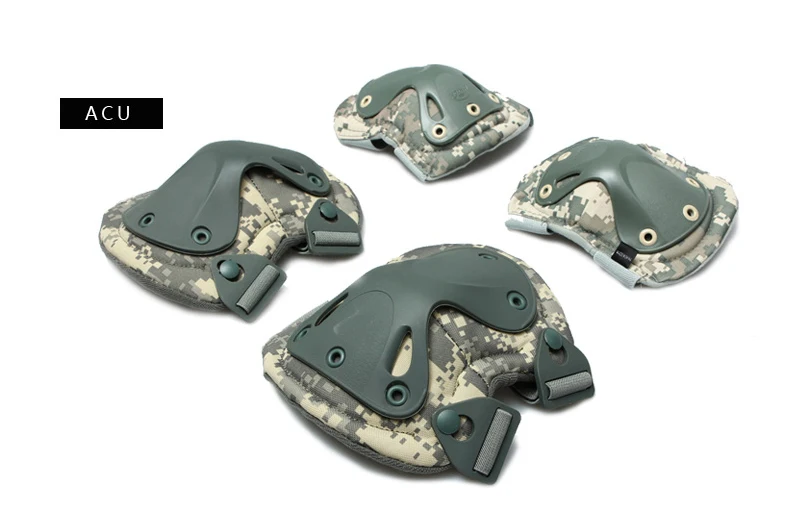 Армейские наколенники и налокотники полевого цвета FG с колпачком|acu army|army acuwoodland