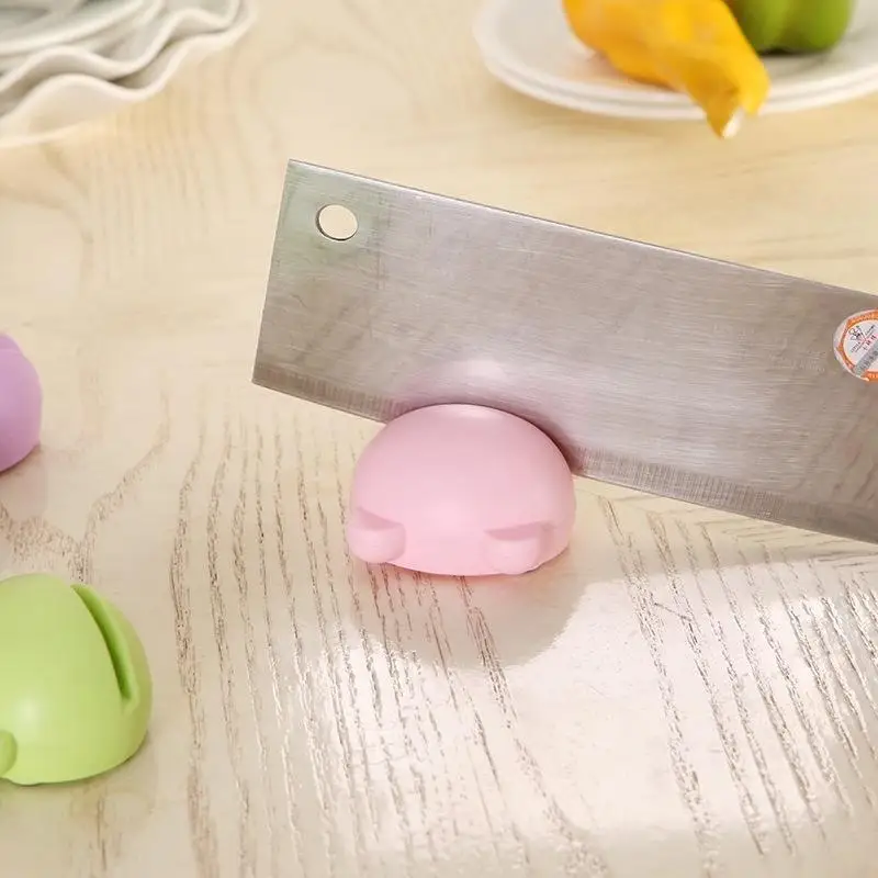 Мультфильм Дизайн Стабильный мини-точилка для ножа кухонные инструменты Grindstone |