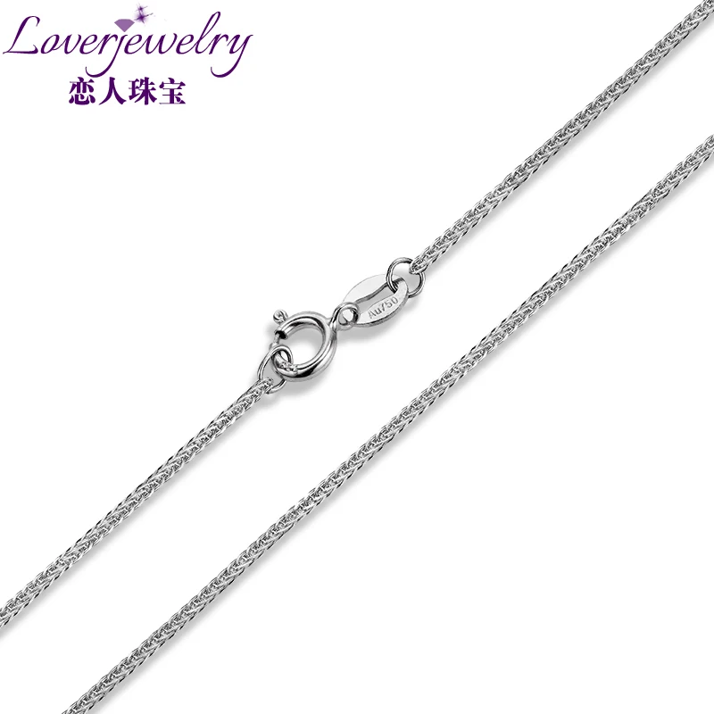 

ELEGANT WAVES CHAIN NECKLACE IN SOLID 18K/750 WHITE GOLD LENGTH 18" ABOUT 45CM