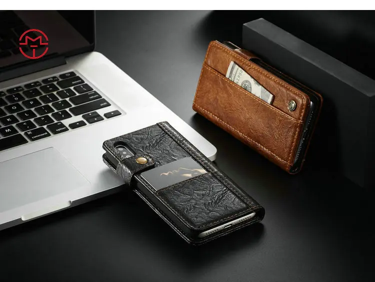 CaseMe Высокое качество кожаный чехол для iPhoneX Xs Винтаж Filp Кожаный чехол для iPhone8 7 6s плюс Чехол бумажник с 4 слот для карты