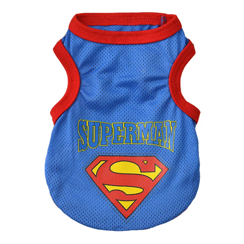 Новый Супермен собака одежда сезон: весна лето маленький щенок Ca футболка s