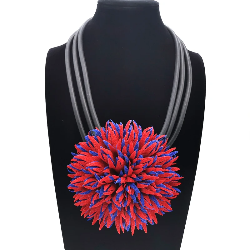 

YD&YDBZ Big Color Flowers Necklaces Women Pendants Necklace Red Flower Collares High Quality Chokers Gothic Style Jewelry Chains