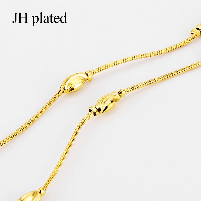 JHplated африканские индийские ювелирные изделия Модные шарики ювелирные изделия маленький золотого цвета бусы ожерелье серьги для женщин/девочек подарок