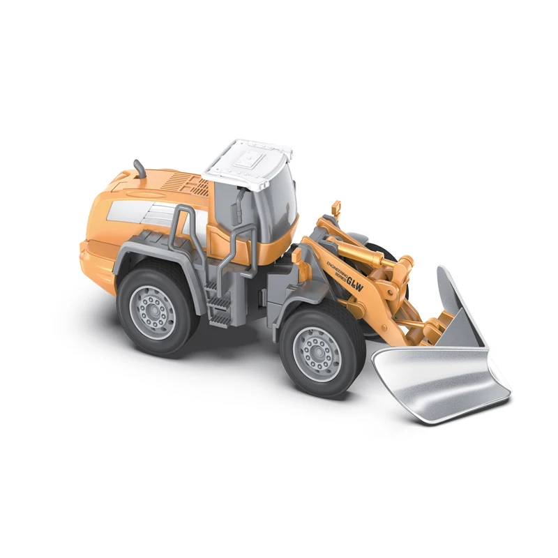 Shovel loader Бульдозер автомобиль+ инженерный дорожный каток+ вилочный погрузчик+ лопата погрузчик легированная головка 1:55 имитационная машина игрушки развивающий подарок - Цвет: Shovel loader