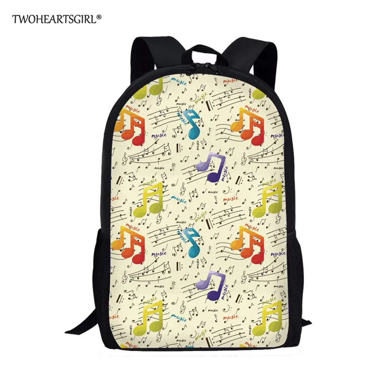Z4143C Twoheartsgirl школьные сумки для девочек-подростков, рюкзак для путешествий с музыкальными нотами, женская сумка для девочек, дропшиппинг, mochila feminina - Цвет: Z4143C