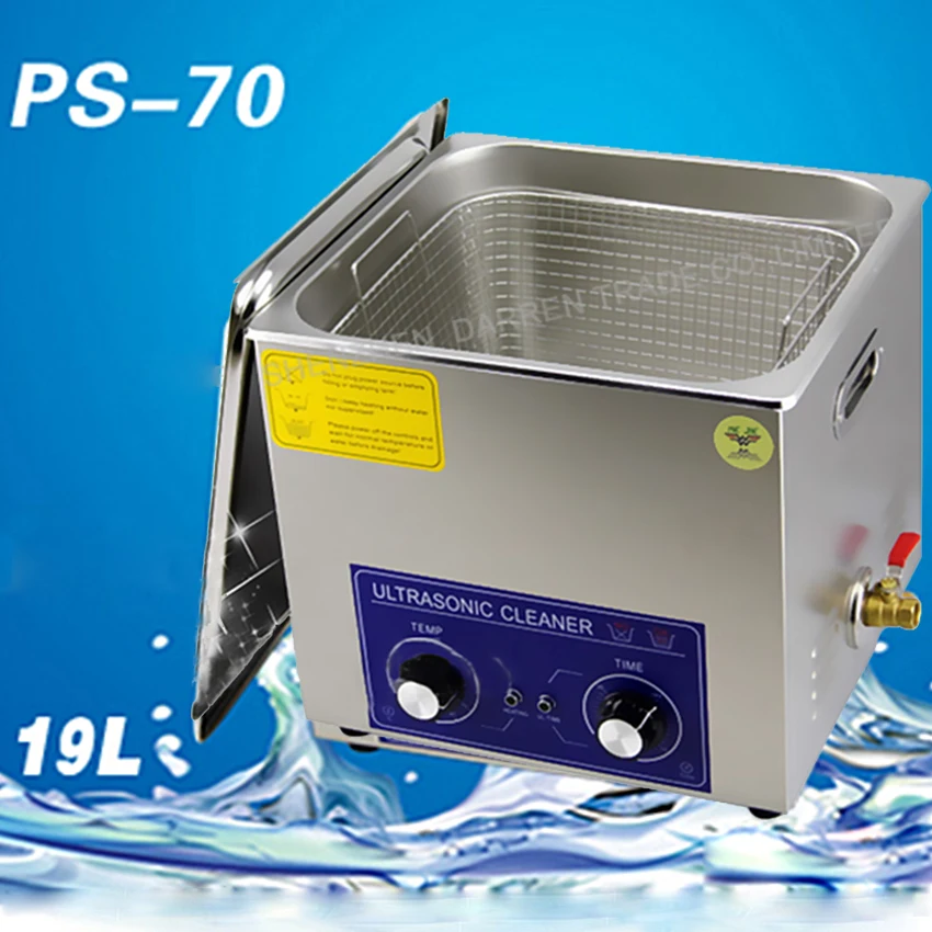 

1PC 19L PS-70 PCB board / computer board / hardware accessories ultrasonic cleaning Machine 40,000 Hz/360W / 110/220V