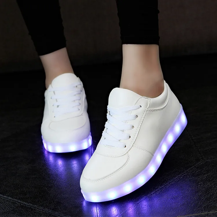 Светящиеся кроссовки Tenis Led Feminino Basket Enfant светящиеся для детей повседневные