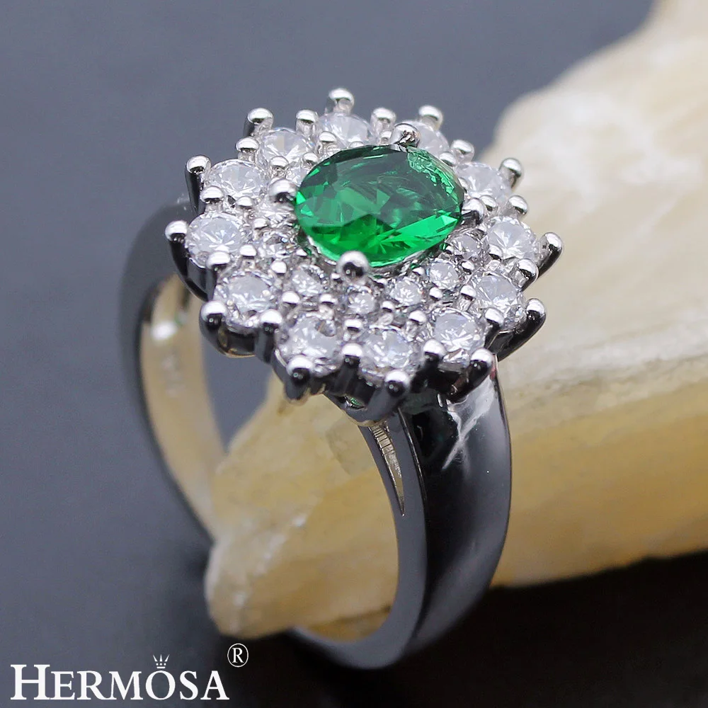 HERMOSA ювелирные изделия современные модные Зеленый Перидот 925 стерлингового
