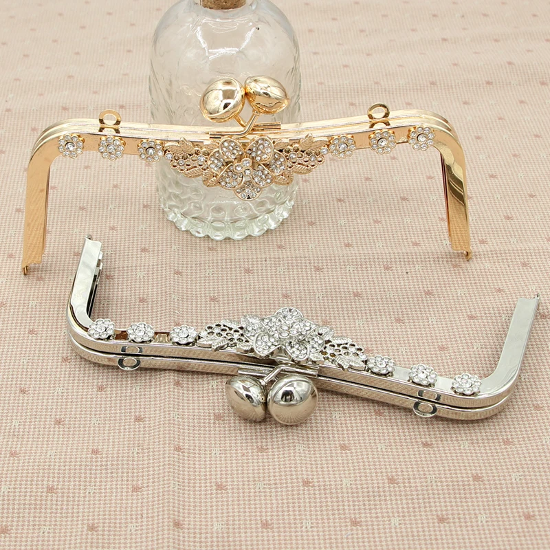 

20cm High Quality Diamond M Type Of Mouth Gold Head No Hole Screw Metal Parts Manual Luggage And Bags Diy Parts Purse Frame
