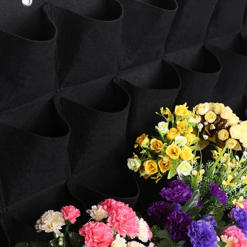 49 карманов цветочные горшки для выращивания настенные вертикальные овощей сада