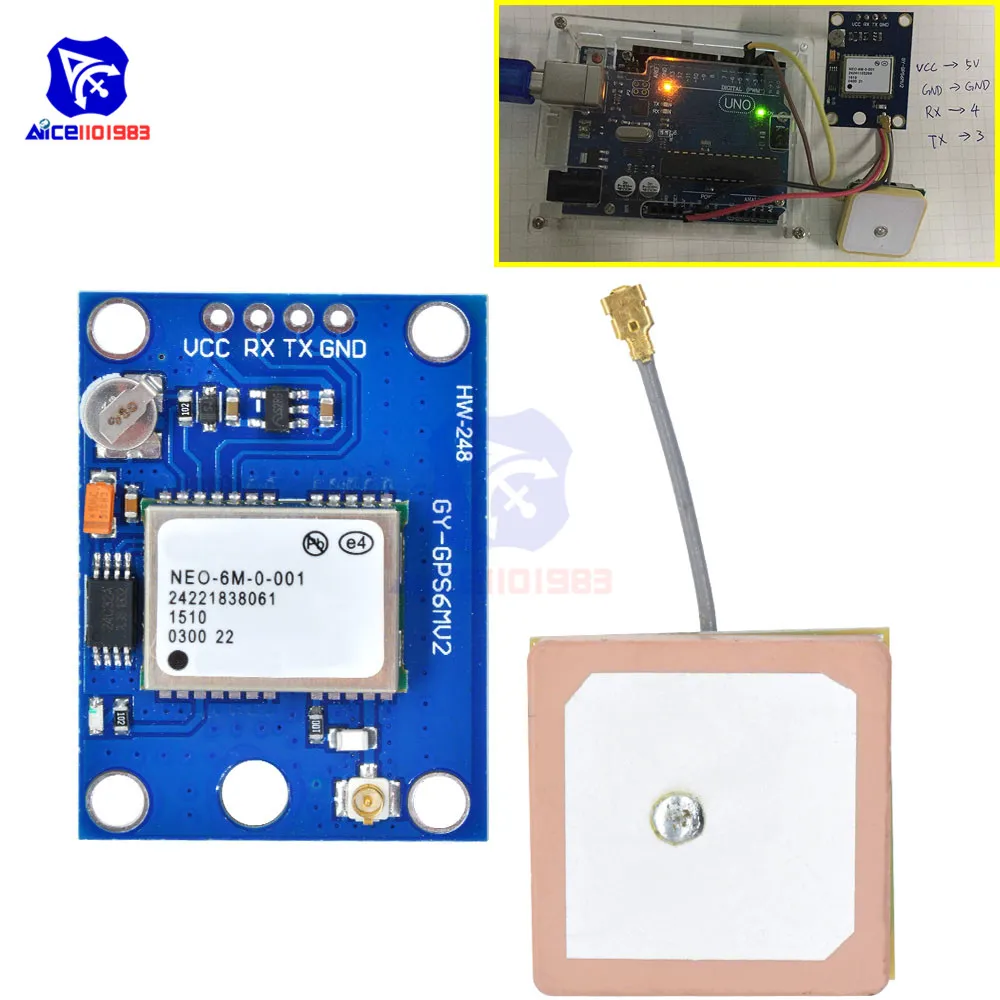 Diymore GY GPS 6MV2 NEO 6M модуль NEO6MV2 встроенный EEPROM APM2.5 антенна RS232 TTL доска для Arduino игровые
