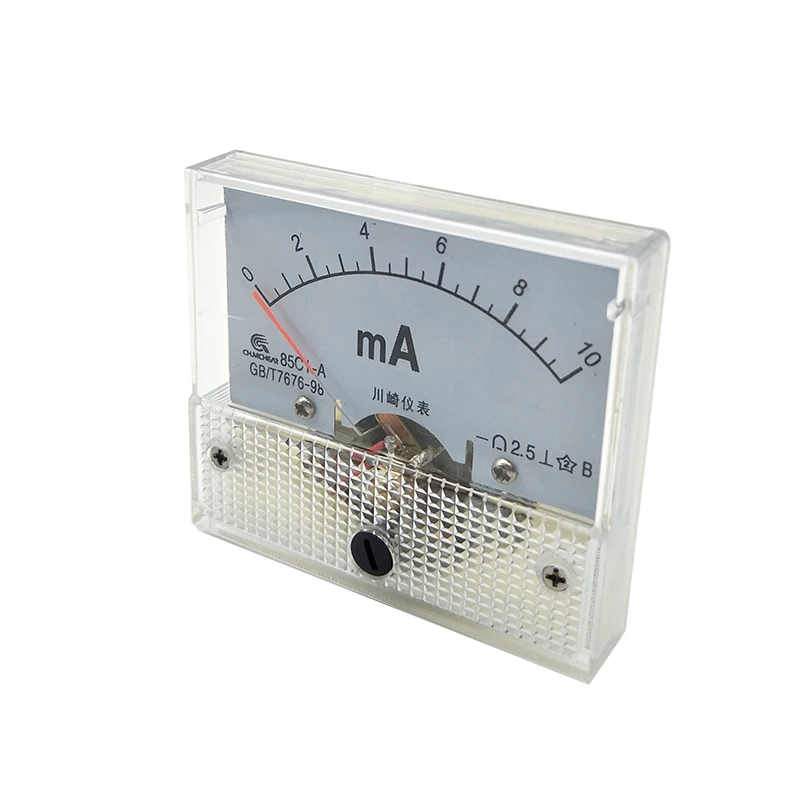 65*56 мм испытание тока в пластиковом корпусе 85C1 DC 0-10mA диапазон шкалы миллиамперный