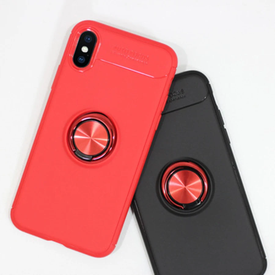 TPU Car bracket mobile ring magnetism phone shell anti-falling protective case is suitable for iphone series |