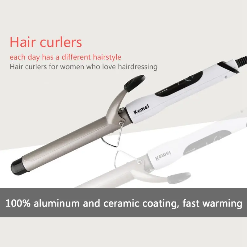Kemei KM 1001A Регулируемая температура завивка волос машины плойка|curling iron|hair curling ironhair