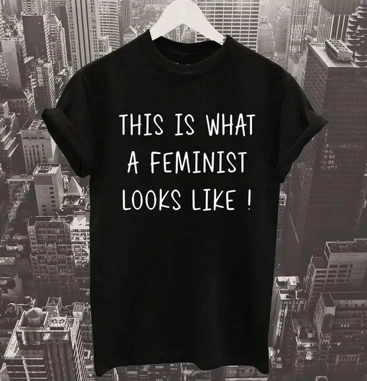 Это то что выглядит феминисткой как женские футболки с принтом хлопковая