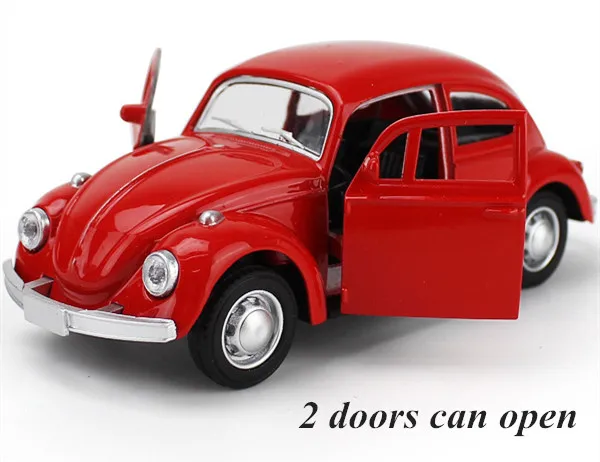 2 doors red Классический автомобиль из 1:36 сплава с жуком Volkswagen Vw литой металлический игрушечный автомобиль из сплава, оттягивающийся автомобиль в подарок для детей - Цвет: 2 doors red