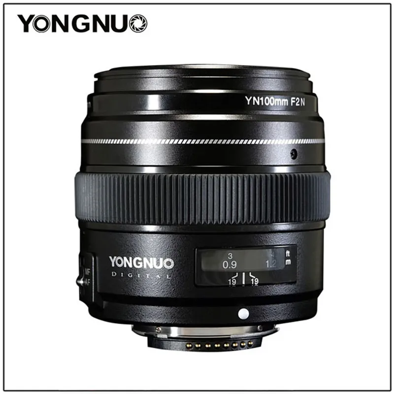Объектив Yongnuo 100 мм F2 с большой диафрагмой AF/MF средний объектив для телефото YN100mm