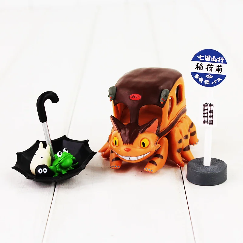 Игрушечная фигурка моего соседа Тоторо Чиби кошка автобус Catbus Пылевой зонт