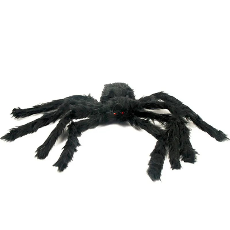 30 см черный мягкий плюшевый пушистый имитирующий паука забавная хитроумная