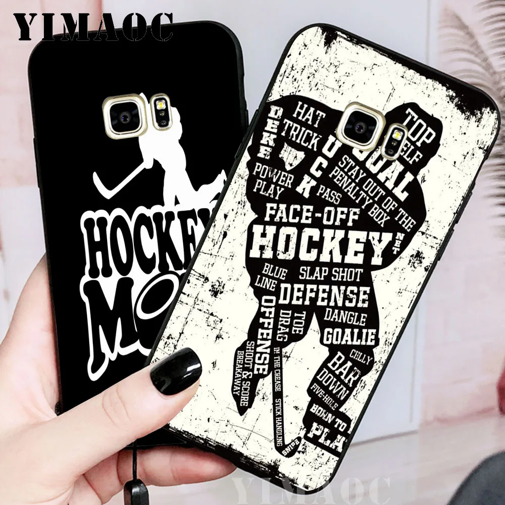 YIMAOC Hockey Mom Soft Case for Samsung Galaxy S10 Plus S10e S6 S7 Edge S8 S9 J6 M10 M20 M30 |