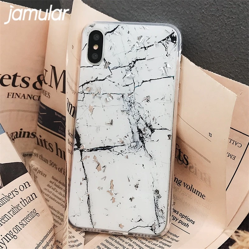 Роскошный чехол для iPhone XS MAX XR X 10 8 6 6s Plus с мраморным узором глянцевый черный