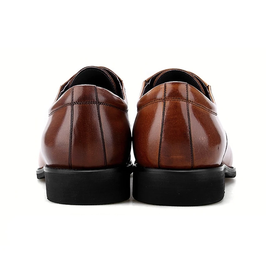Туфли-оксфорды мужские из натуральной кожи полуперфорированные туфли Дерби
