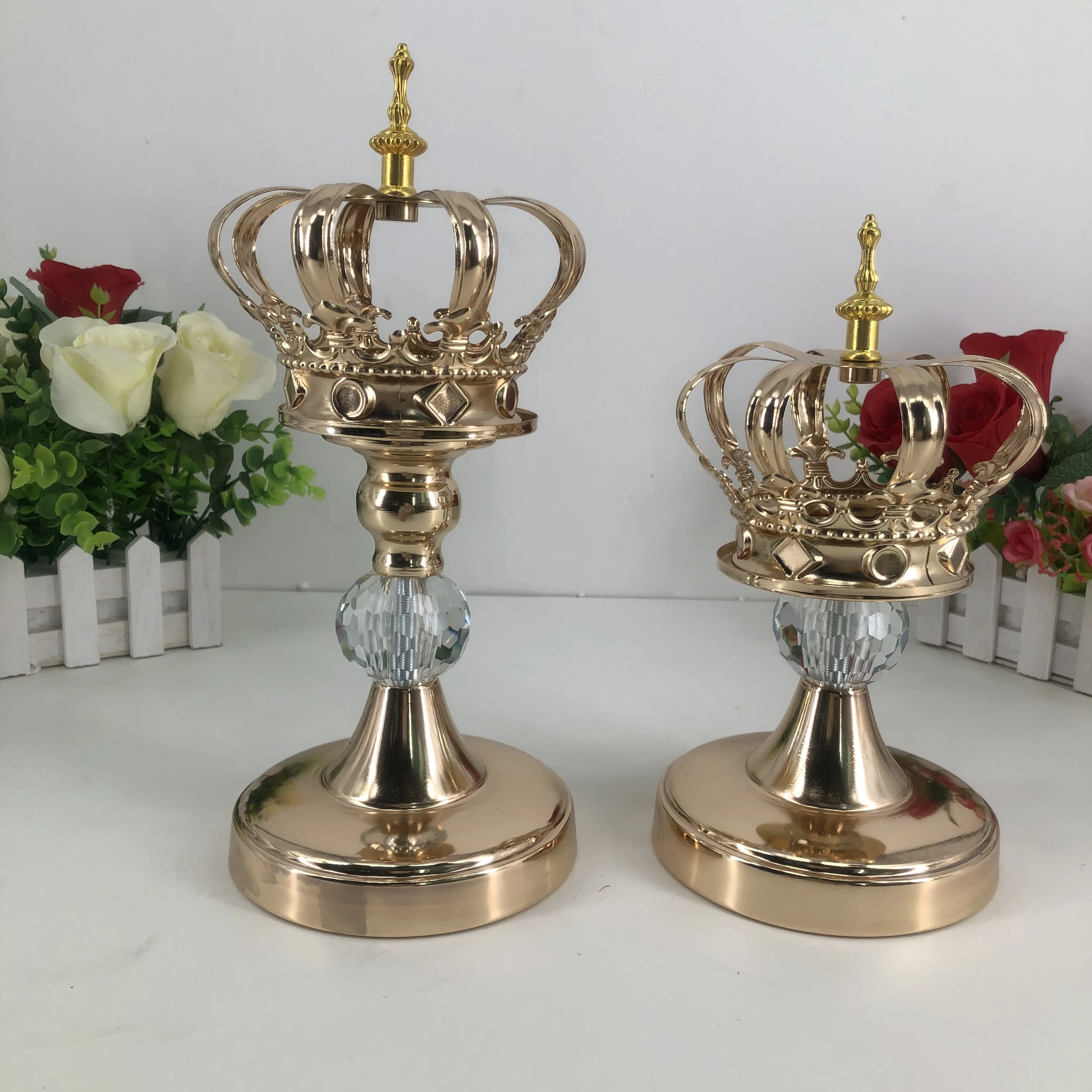 Подсвечники в форме золотой короны, подсвечник, Модный свадебный Изысканный подсвечник, вечерние подсвечники, украшение для дома