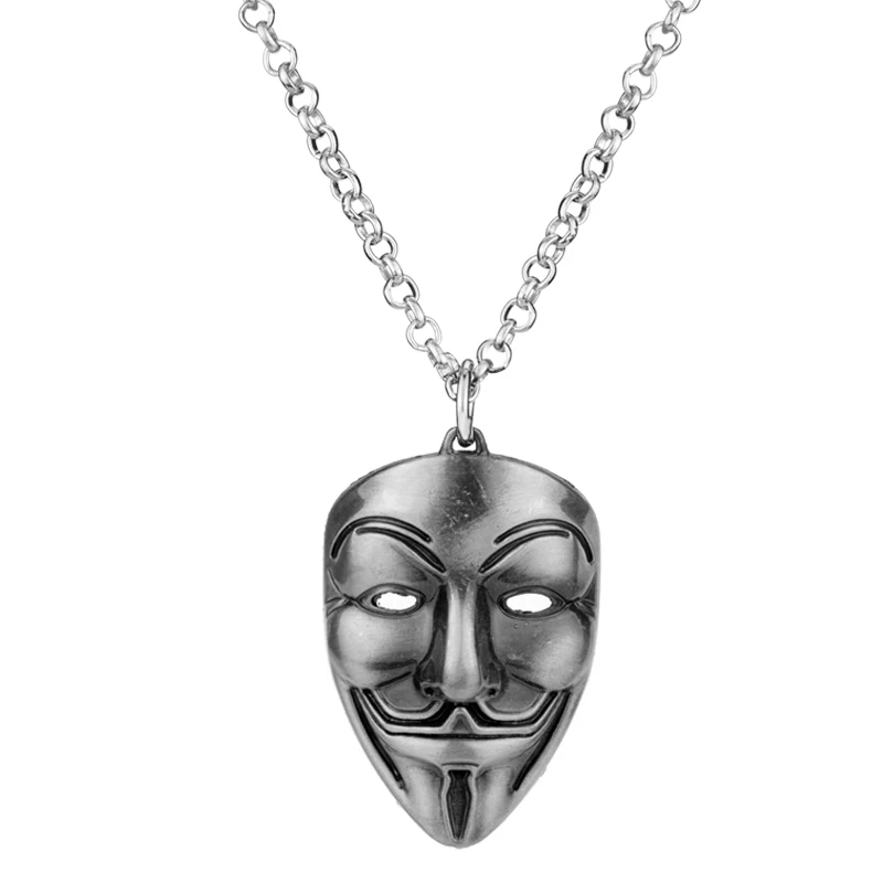 MQCHUN украшения на шею из V for Vendetta анонимная маска преувеличенный хакер маски