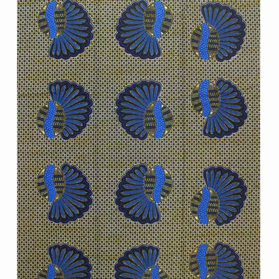 Новая африканская Анкара печать ткань оптом воск java набивная