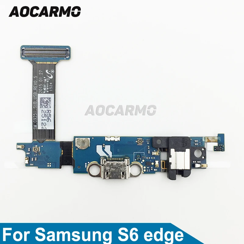 Шлейф зарядного устройства Aocarmo с USB портом для Samsung Galaxy S6 Edge G925i|Шлейфы мобильных
